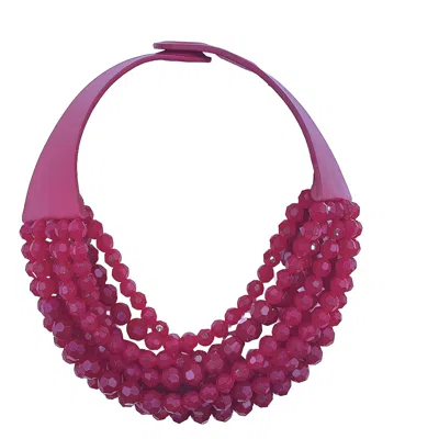 Fairchild Baldwin Women's Purple / Pink Bella Grace Fuchsia Necklace In Burgundy