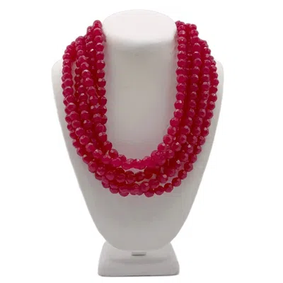Fairchild Baldwin Women's Red / Pink / Purple Helena Fuchsia Necklace In Red/pink/purple