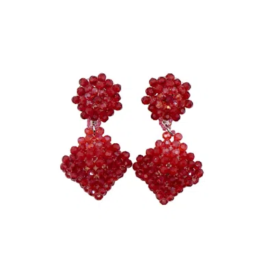 Fairchild Baldwin Women's Teardrop Earrings Holiday Red