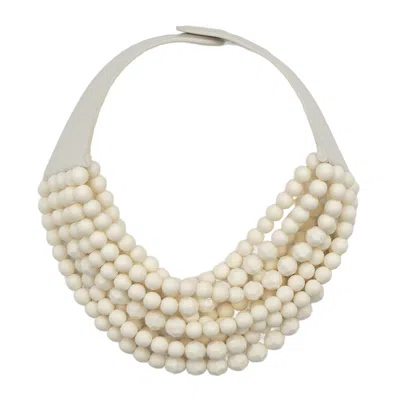 Fairchild Baldwin Women's White / Neutrals Marbella Matte Cream Necklace