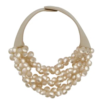 Fairchild Baldwin Women's White / Yellow The Bubble Champagne Necklace In Transparent