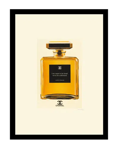 FAIRCHILD CHANEL BOTTLE QUOTE I AM MEANT TO BE LOVED FRAMED WALL ART