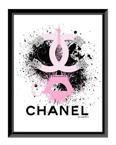 FAIRCHILD CHANEL PARIS PINK EIFFEL TOWER FRAMED PRINT WALL ART