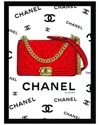 Fairchild Paris Chanel Bag Framed Print In Black