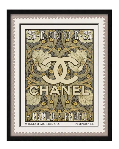 Fairchild Paris Chanel Celebrates William Morris -stamp Collection Wall Art In Black