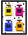Fairchild Paris Chanel Quote Bottles Framed Print Wall Art In Black
