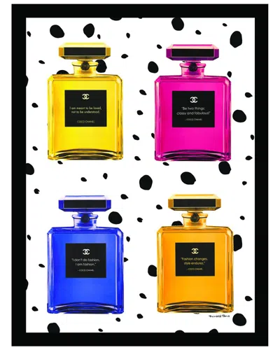 Fairchild Paris Chanel Quote Bottles Framed Print Wall Art In Black
