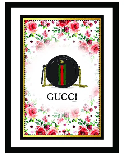 Fairchild Paris Gucci Bag White Framed Print In Black