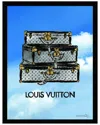 Fairchild Paris Louis Vuitton Trunks In The Clouds Framed Print In Black