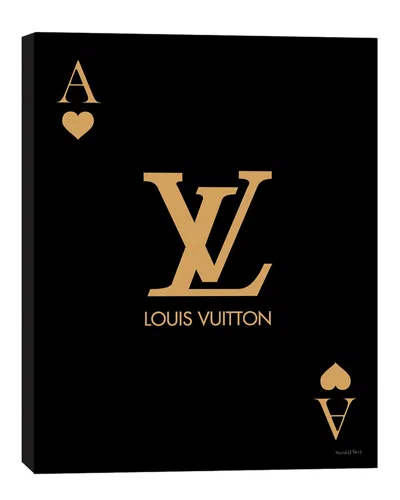 Fairchild Paris Playing Card Chic Louis Vuitton In Tan Ace Of Hearts Wall Art In Black