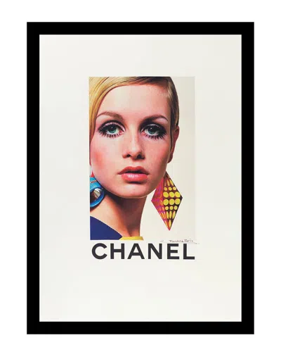 Fairchild Paris Venice Beach Collections Twiggy In Earrings Chanel Framed Print Wall Art
