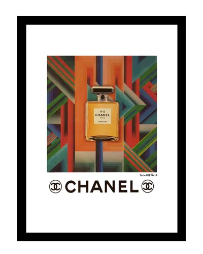 Fairchild Paris Venice Beach Collections Vintage Geometric Chanel Bottle Framed Print Wall Art