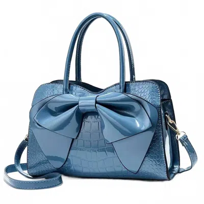 Faire Bow Purse In Blue