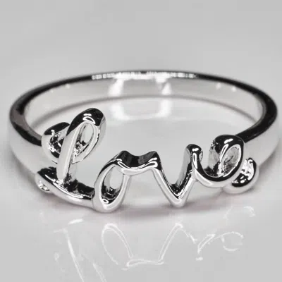 Faire Love Rhodium Plated Ring In Silver In Pink