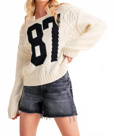 Faire Valorie Knit 87 Sweater In Cream In White