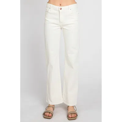 Faire Venice Straight Leg Jeans In Creamy White In Multi