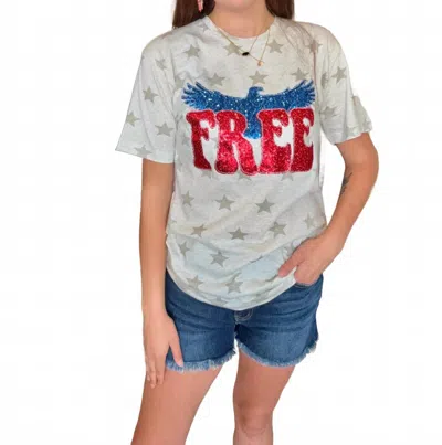 Faire Women's Usa Patriotic Shirt In Grey In Neutral