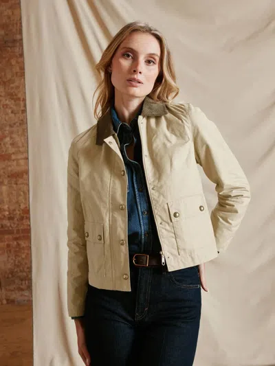 Fairfax & Favor Tabitha Short Wax Jacket In Oatmeal In Neutral