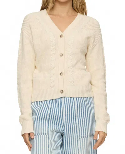 Fairfax & Favor Whitney Braided Cardigan In Cream In Neutral