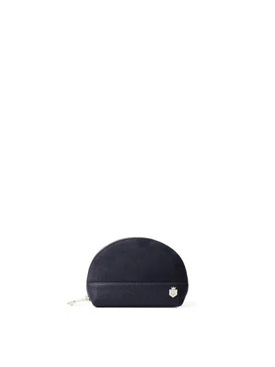 Fairfax & Favor Women's Chiltern Coin Purse In Navy Suede In Blue