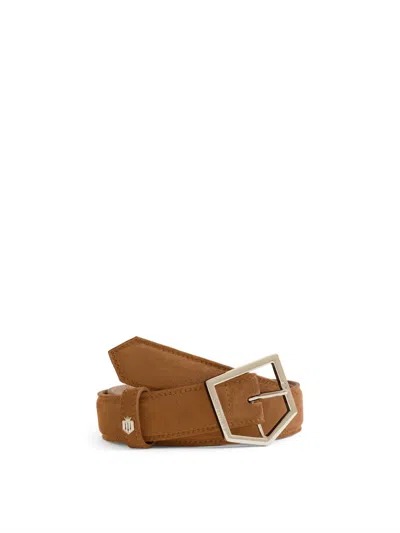 Fairfax & Favor Women's Felbrigg Belt In Tan Suede In Brown