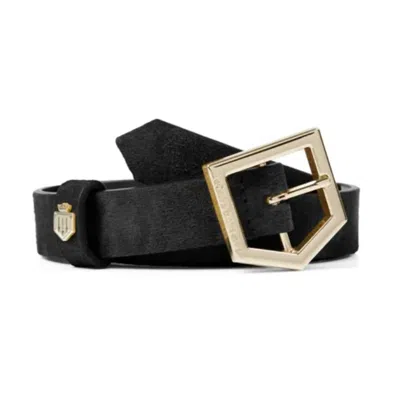 Fairfax & Favor Women's Sennowe Belt In Black Suede
