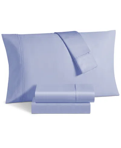 Fairfield Square Collection 1000 Thread Count Solid Sateen 6 Pc. Sheet Set, King, Created For Macy's In Blue