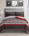 Fairfield Square Collection Austin Stripe/solid Reversible 8 Pc. Comforter Set, Exclusively At Macy's