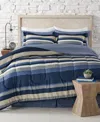 Fairfield Square Collection Austin Stripe/solid Reversible 8 Pc. Comforter Set, Exclusively At Macy's