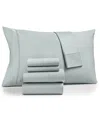 Fairfield Square Collection Brookline 1400 Thread Count Extra Deep Pocket 6 Pc. Sheet Set, California King, Exclusively At Macy' In Seaglass