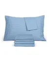 Fairfield Square Collection Brookline 1400 Thread Count 6 Pc. Sheet Set, California King, Exclusively At Macy's In Blue