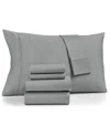 Fairfield Square Collection Brookline 1400 Thread Count 6 Pc. Sheet Set, California King, Exclusively At Macy's In Grey