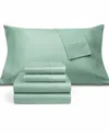 Fairfield Square Collection Brookline 1400 Thread Count 6 Pc. Sheet Set, California King, Exclusively At Macy's In Teal