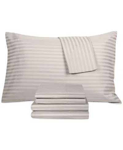 Fairfield Square Collection Brookline 1400 Thread Count 6 Pc. Sheet Set, Queen, Created For Macy's In Gray