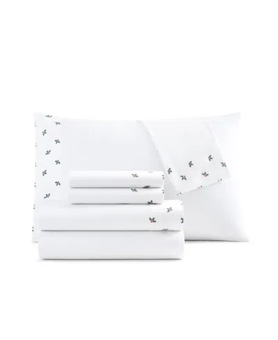 Fairfield Square Collection Brookline 1400 Thread Count 6 Pc. Sheet Set, Queen, Exclusively At Macy's In Miseltoe