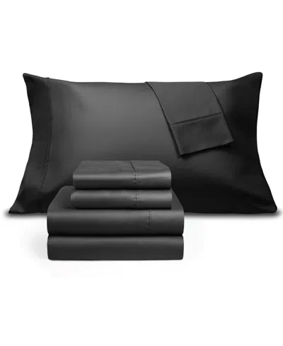 Fairfield Square Collection Brookline 1400 Thread Count Cotton 6-piece Sheet Set, Full, Exclusively At Macy's In Black