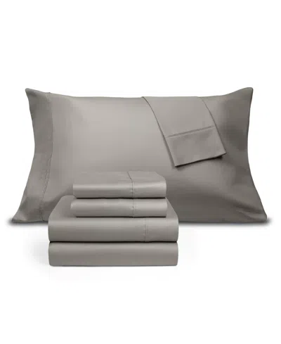Fairfield Square Collection Brookline 1400 Thread Count Cotton 6-piece Sheet Set, Full, Exclusively At Macy's In Gray