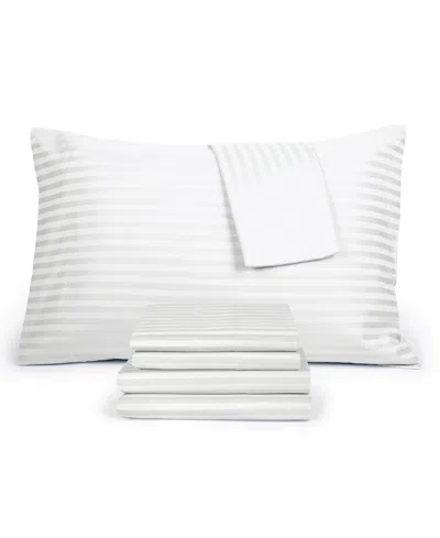 Fairfield Square Collection Brookline 1400 Thread Count Cotton 6-piece Sheet Set, Full, Exclusively At Macy's In White