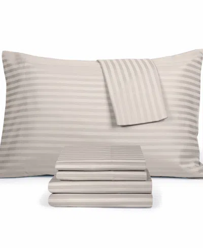 Fairfield Square Collection Brookline 1400 Thread Count Light Grey 6 Pc. Sheet Set, Queen, Exclusively At Macy's