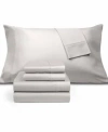 Fairfield Square Collection Brookline 1400 Thread Count Light Grey 6 Pc. Sheet Sets Exclusively At Macys In Gray