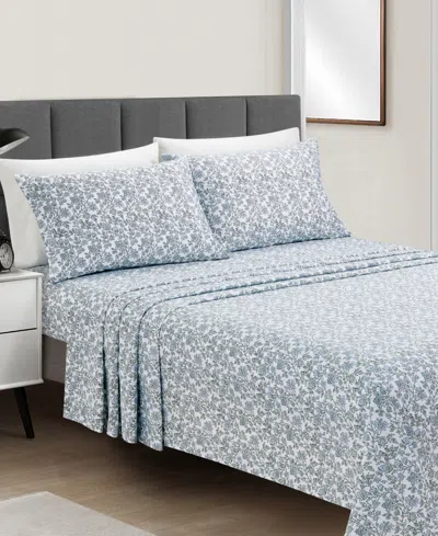 Fairfield Square Collection Sunham Microfiber Easy Care Printed 4-pc. Sheet Set, Full In Decorative Vine