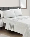 Fairfield Square Collection Microfiber Easy Care Printed 4-pc. Sheet Set, King In Grey