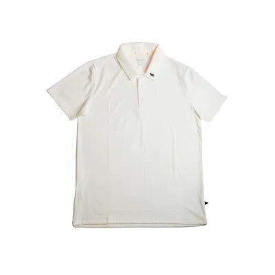 Fairmonde Women's White Revive Polo - Almond Peach