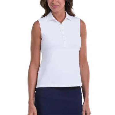 Fairway & Greene Fairway And Greene Charlotte Sleeveless Womens Golf Polo In White