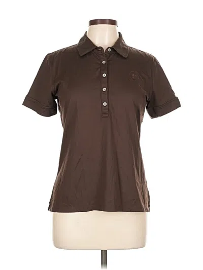 Pre-owned Fairway & Greene Short Sleeve Polo Shirt In Brown