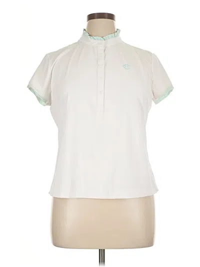 Pre-owned Fairway & Greene Short Sleeve Polo Shirt In White