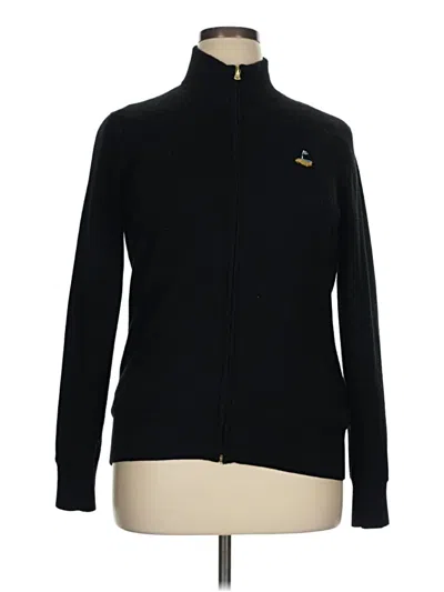 Pre-owned Fairway & Greene Wool Cardigan Sweater In Black