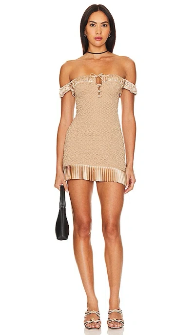 Fait Par Foutch Brielle Dress In Tan