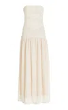Fait Par Foutch Colette Embellished Stretch-lace Maxi Dress In Ivory