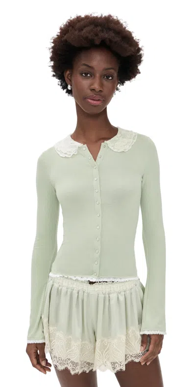 Fait Par Foutch Edith Cardigan Sage In Green